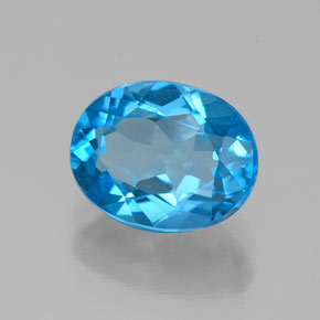 2,17 ctw natürlicher blauer Topas, Oval Schliff, VVS