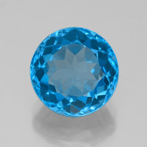 3,50 ctw natürlicher blauer Topas, Rundschliff, VVS