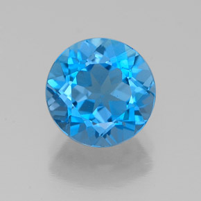 2,28 ctw natürlicher blauer Topas, Rundschliff, VVS