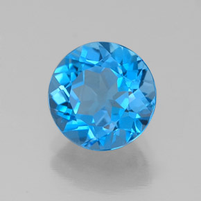 2,28 ctw natürlicher blauer Topas, Rundschliff, VVS