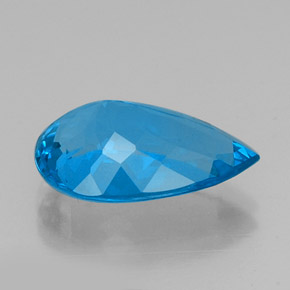 9,25 ctw natürlicher blauer Topas, Birnenform, VVS