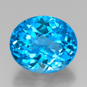 11,31 ctw natürlicher blauer Topas, Oval Schliff, VVS