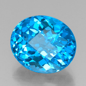 11,31 ctw natürlicher blauer Topas, Oval Schliff, VVS