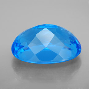 11,54 ctw natürlicher blauer Topas, Oval Schliff, VS