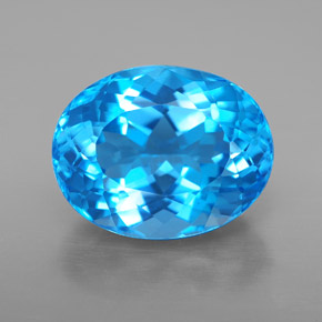 8,09 ctw natürlicher blauer Topas, Oval Schliff, VVS
