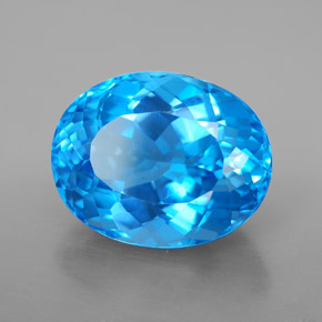 8,09 ctw natürlicher blauer Topas, Oval Schliff, VVS