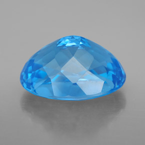8,09 ctw natürlicher blauer Topas, Oval Schliff, VVS