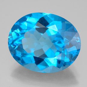 12,69 ctw natürlicher blauer Topas, Oval Schliff, VVS