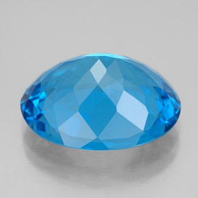 12,69 ctw natürlicher blauer Topas, Oval Schliff, VVS