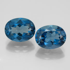  ct natürliche blauer Topas-Edelsteine, Oval Schliff, VVS-VS