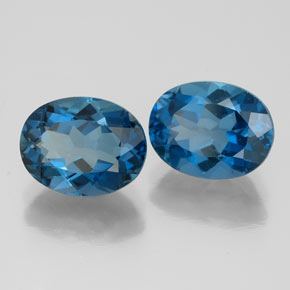  ct natürliche blauer Topas-Edelsteine, Oval Schliff, VVS-VS