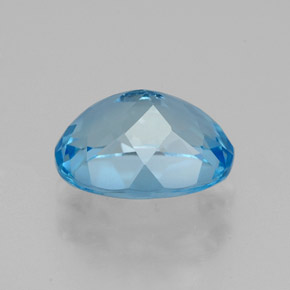 2,50 ctw natürlicher blauer Topas, Oval Schliff, VVS-VS