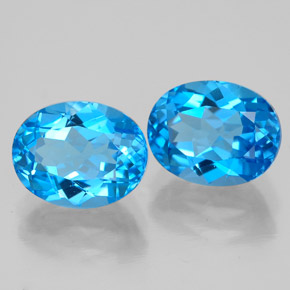  ct natürliche blauer Topas-Edelsteine, Oval Schliff, VVS-VS