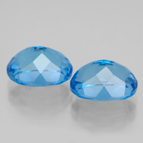 ct natürliche blauer Topas-Edelsteine, Oval Schliff, VVS-VS