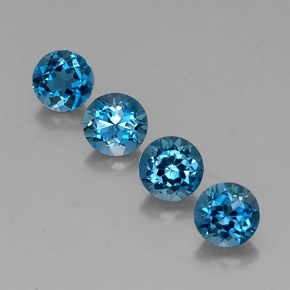  ct natürliche blauer Topas-Edelsteine, Rundschliff, VVS-VS