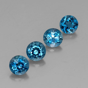  ct natürliche blauer Topas-Edelsteine, Rundschliff, VVS-VS