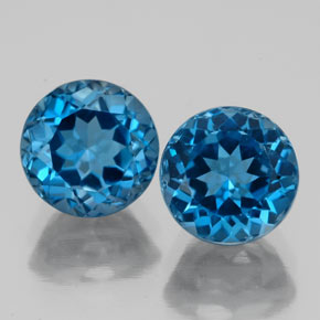 ct natürliche blauer Topas-Edelsteine, Rundschliff, VS
