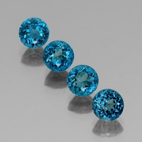  ct natürliche blauer Topas-Edelsteine, Rundschliff, VVS-VS