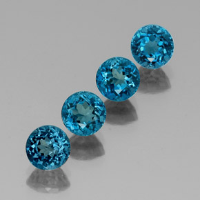  ct natürliche blauer Topas-Edelsteine, Rundschliff, VVS-VS