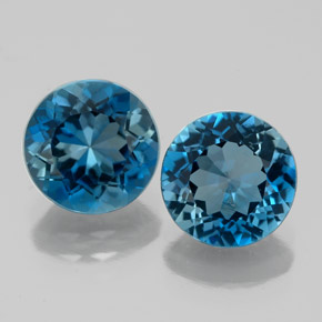  ct natürliche blauer Topas-Edelsteine, Rundschliff, VS