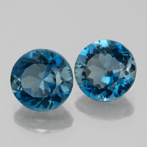  ct natürliche blauer Topas-Edelsteine, Rundschliff, VS