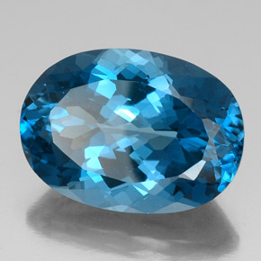 42,34 ctw natürlicher blauer Topas, Oval Schliff, VVS
