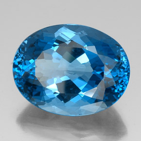 43,70 ctw natürlicher blauer Topas, Oval Schliff, VVS
