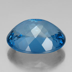 43,70 ctw natürlicher blauer Topas, Oval Schliff, VVS