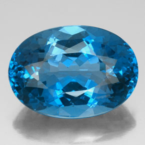 46,22 ctw natürlicher blauer Topas, Oval Schliff, VVS