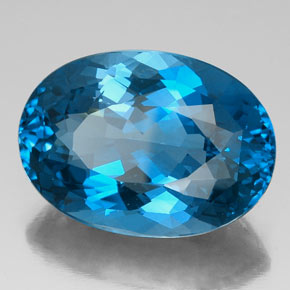 46,22 ctw natürlicher blauer Topas, Oval Schliff, VVS