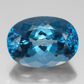 44,21 ctw natürlicher blauer Topas, Oval Schliff, VVS