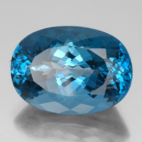 44,21 ctw natürlicher blauer Topas, Oval Schliff, VVS