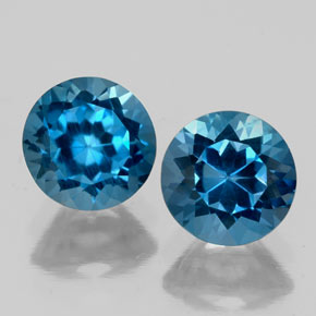  ct natürliche blauer Topas-Edelsteine, Rundschliff, VS