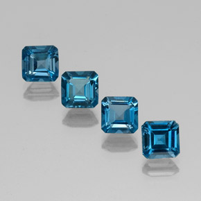 ct natürliche blauer Topas-Edelsteine, Smaragdschliff, VVS-VS