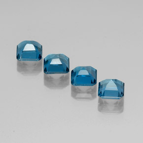  ct natürliche blauer Topas-Edelsteine, Smaragdschliff, VVS-VS