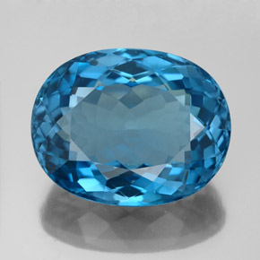 15,18 ctw natürlicher blauer Topas, Oval Schliff, VVS-VS