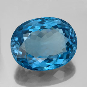 15,18 ctw natürlicher blauer Topas, Oval Schliff, VVS-VS
