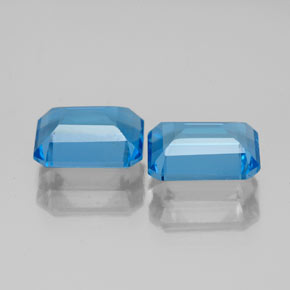  ct natürliche blauer Topas-Edelsteine, Smaragdschliff, VS