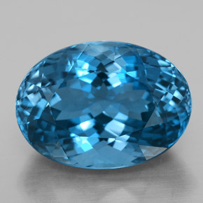 15,02 ctw natürlicher blauer Topas, Oval Schliff, VS