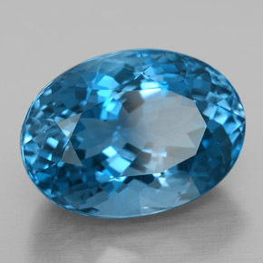 15,02 ctw natürlicher blauer Topas, Oval Schliff, VS