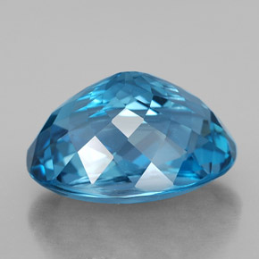 15,02 ctw natürlicher blauer Topas, Oval Schliff, VS