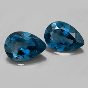  ct natürliche blauer Topas-Edelsteine, Birnenform, VVS-VS