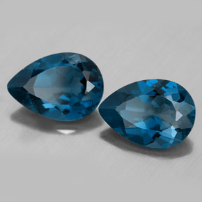  ct natürliche blauer Topas-Edelsteine, Birnenform, VVS-VS