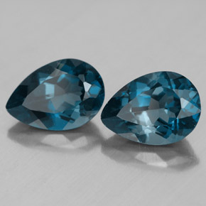  ct natürliche blauer Topas-Edelsteine, Birnenform, VVS