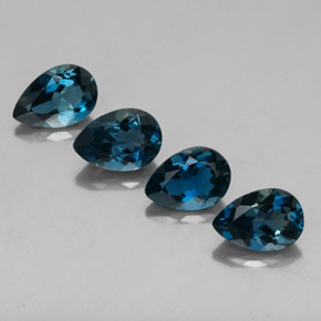  ct natürliche blauer Topas-Edelsteine, Birnenform, VVS-VS