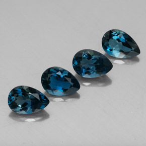  ct natürliche blauer Topas-Edelsteine, Birnenform, VVS-VS