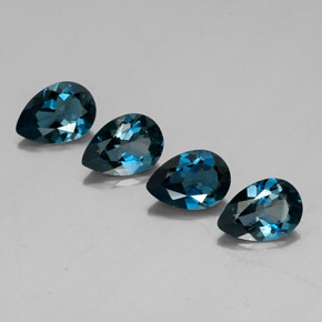  ct natürliche blauer Topas-Edelsteine, Birnenform, VVS-VS