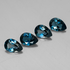  ct natürliche blauer Topas-Edelsteine, Birnenform, VVS-VS