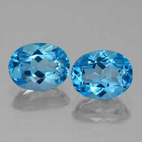 4,85 ct natürliche blauer Topas-Edelsteine, Oval Schliff, VVS-VS