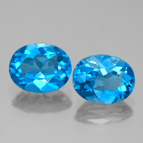  ct natürliche blauer Topas-Edelsteine, Oval Schliff, VVS-VS